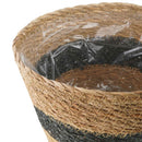 vidaXL Tengeri fű növénytartók 3 pcs Természetes és Fekete Ø26 x 19 cm