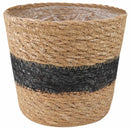 vidaXL Tengeri fű növénytartók 3 pcs Természetes és Fekete Ø26 x 19 cm