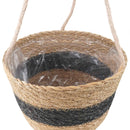 vidaXL Tengeri fű növénytartók 3 pcs Természetes és Fekete Ø26 x 19 cm