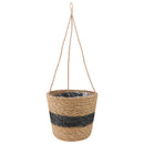 vidaXL Tengeri fű növénytartók 3 pcs Természetes és Fekete Ø26 x 19 cm