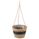 vidaXL Tengeri fű növénytartók 3 pcs Természetes és Fekete Ø26 x 19 cm