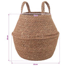 vidaXL Kézi növényedény Természetes Ø 22 x 20 cm 100% Tengeri fű