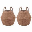 vidaXL Kézi növényedény 2 pcs Természetes Ø 22 x 20 cm 100% Tengeri fű