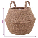 vidaXL Kézi növényedény Természetes Ø 32 x 32 cm 100% Tengeri fű