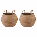 vidaXL Kézi növényedény 2 pcs Természetes Ø 32 x 32 cm 100% Tengeri fű
