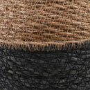vidaXL Kézi növényedény Fekete Ø 22 x 20 cm 100% Tengeri fű