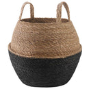 vidaXL Kézi növényedény Fekete Ø 32 x 32 cm 100% Tengeri fű