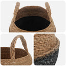 vidaXL Kézi növényedény 2 pcs Fekete Ø 32 x 32 cm 100% Tengeri fű