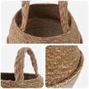 vidaXL Kézi növényedény 2 pcs Fehér Ø 22 x 20 cm 100% Tengeri fű