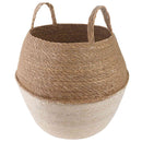vidaXL Kézi növényedény Fehér Ø 32 x 32 cm 100% Tengeri fű