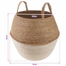 vidaXL Kézi növényedény Fehér Ø 32 x 32 cm 100% Tengeri fű