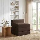 vidaXL Összecsukható kanapéágy Tópszínű 200 x 70 x 15 cm Szövet