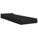 vidaXL Összecsukható kanapéágy Fekete 200 x 70 x 10 cm Szövet