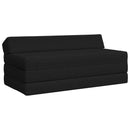 vidaXL Összecsukható kanapéágy Fekete 120 x 60 x 49 cm Szövet