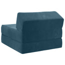 vidaXL Összecsukható kanapéágy Kék 60 x 70 x 41 cm Szövet