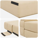 vidaXL Összecsukható kanapéágy Krémszínű 70 x 72 x 60 cm Szövet