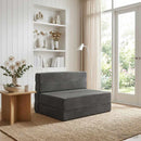 vidaXL Összecsukható kanapéágy Sötétszürke 100 x 80 x 60 cm Szövet