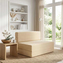 vidaXL Összecsukható kanapéágy Krémszínű 70 x 80 x 60 cm Szövet