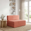 vidaXL Összecsukható kanapéágy Piros Narancs 100 x 80 x 60 cm Szövet