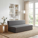 vidaXL Összecsukható kanapéágy Világosszürke 152 x 86,5 x 60 cm Szövet