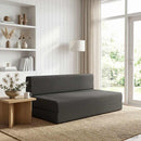 vidaXL Összecsukható kanapéágy Sötétszürke 152 x 86,5 x 60 cm Szövet