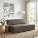 vidaXL Összecsukható kanapéágy Világosszürke 152 x 86,5 x 60 cm Szövet
