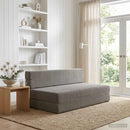 vidaXL Összecsukható kanapéágy Világosszürke 152 x 86,5 x 60 cm Szövet