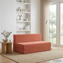 vidaXL Összecsukható kanapéágy Piros Narancs 152 x 86,5 x 60 cm Szövet