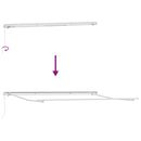 vidaXL Behúzható napellenző Narancs és Barna 400 x 300 cm szövet