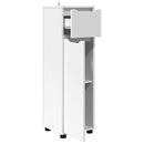 vidaXL Fürdőszoba Székény fiókkal Fehér 30,5 x 30 x 101 cm Faanyag