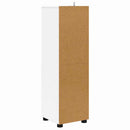 vidaXL Fürdőszoba Székény fiókkal Fehér 30,5 x 30 x 101 cm Faanyag