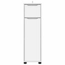 vidaXL Fürdőszoba Székény fiókkal Fehér 30,5 x 30 x 101 cm Faanyag