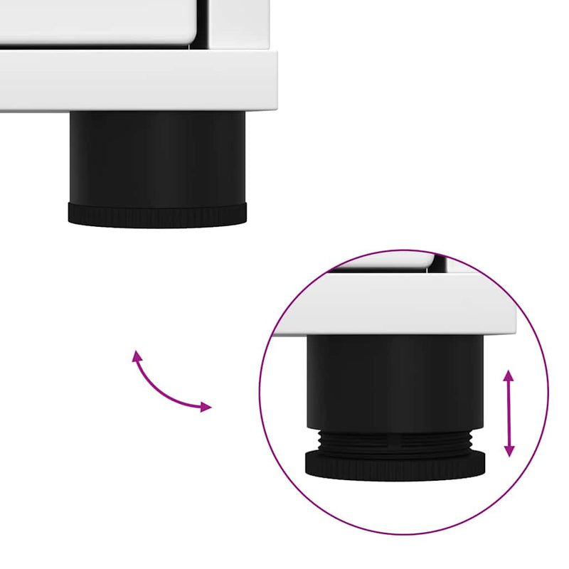 vidaXL Fürdőszoba Székény fiókkal Fehér 30,5 x 30 x 101 cm Faanyag