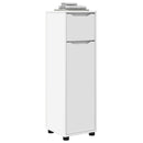 vidaXL Fürdőszoba Székény fiókkal Fehér 30,5 x 30 x 101 cm Faanyag