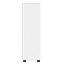 vidaXL Fürdőszoba Székény fiókkal Fehér 30,5 x 30 x 101 cm Faanyag