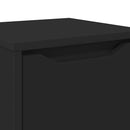 vidaXL Fürdőszoba Székény fiókkal Fekete 30,5 x 30 x 101 cm Faanyag