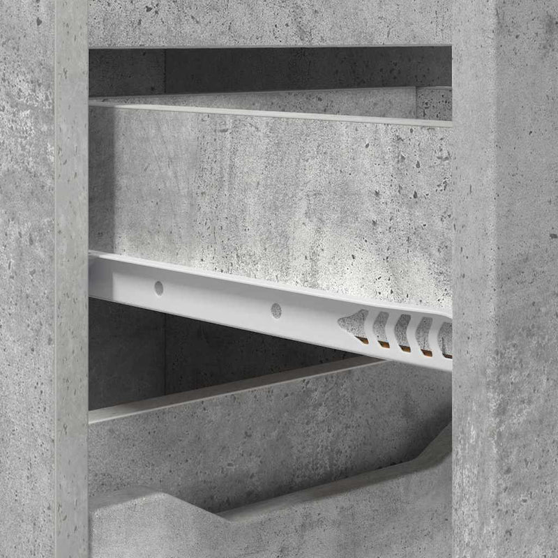 vidaXL Fürdőszoba Székény Beton Szürke 30,5 x 30 x 101 cm Faanyag