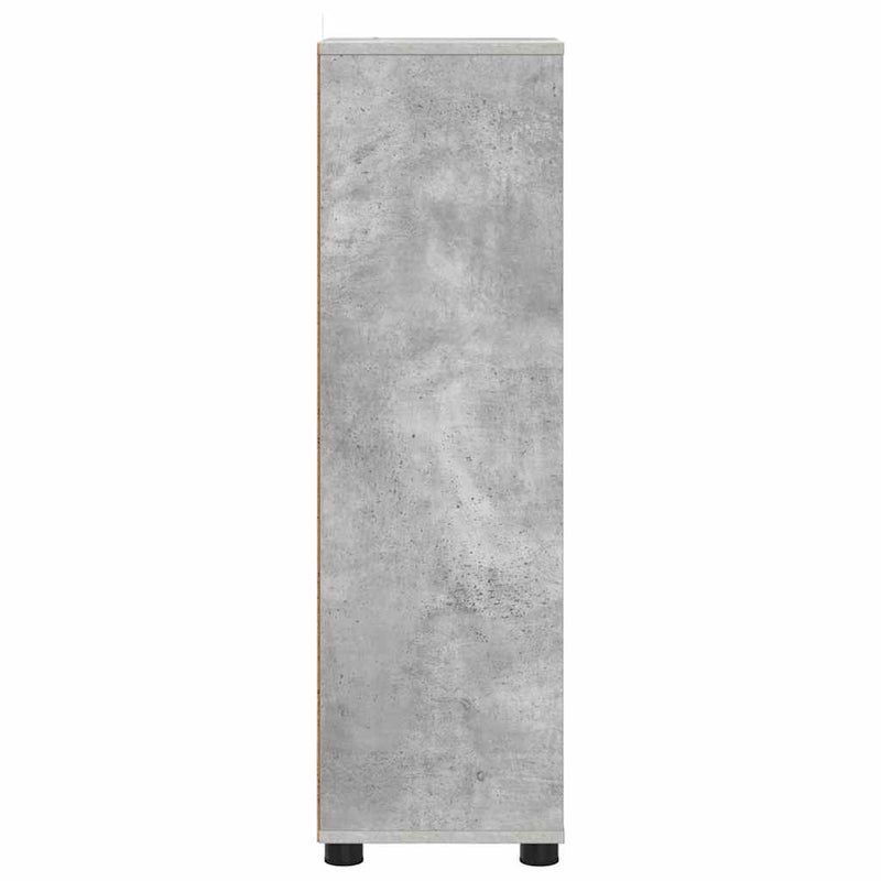 vidaXL Fürdőszoba Székény Beton Szürke 30,5 x 30 x 101 cm Faanyag