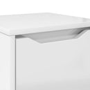 vidaXL Fürdőszoba Székény Magas Fényű Fehér 30,5 x 30 x 101 cm Faanyag