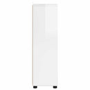 vidaXL Fürdőszoba Székény Magas Fényű Fehér 30,5 x 30 x 101 cm Faanyag