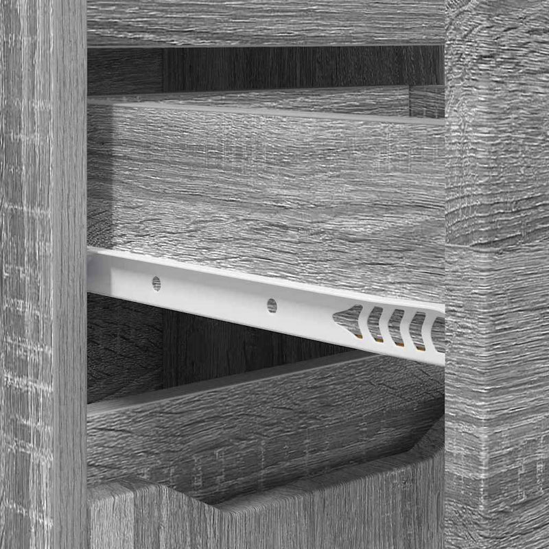 vidaXL Fürdőszoba Székény Szürke Sonoma 30,5 x 30 x 101 cm Faanyag