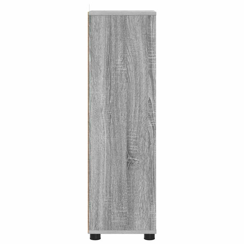 vidaXL Fürdőszoba Székény Szürke Sonoma 30,5 x 30 x 101 cm Faanyag