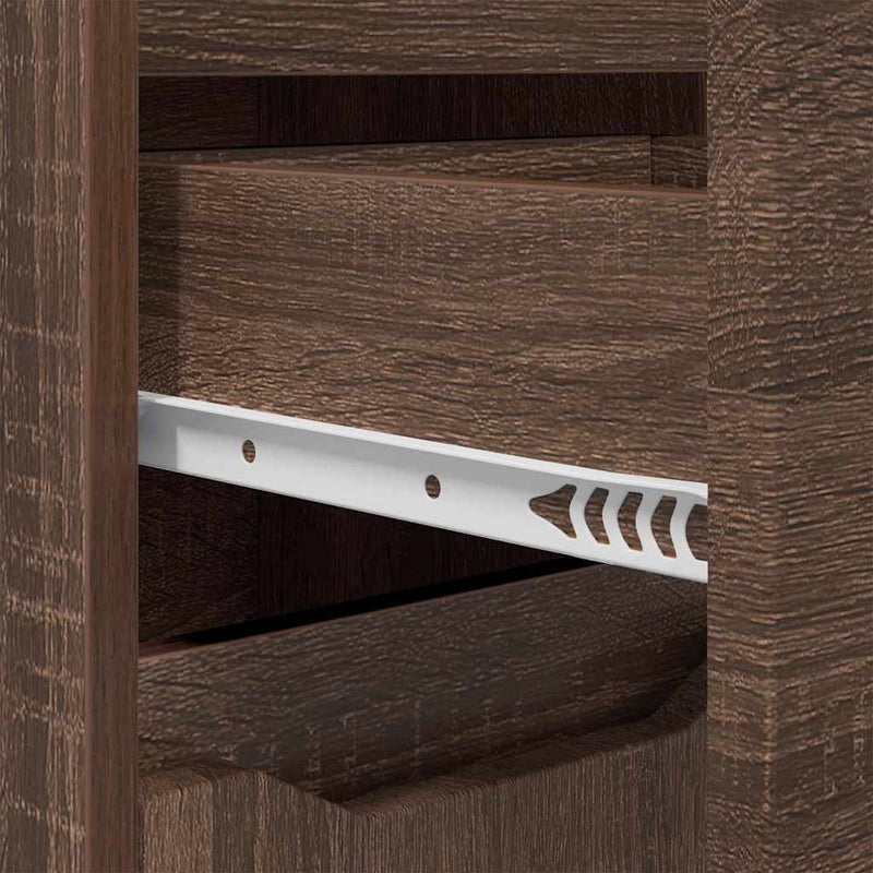 vidaXL Fürdőszoba Székény Barna Tölgy 30,5 x 30 x 101 cm Faanyag