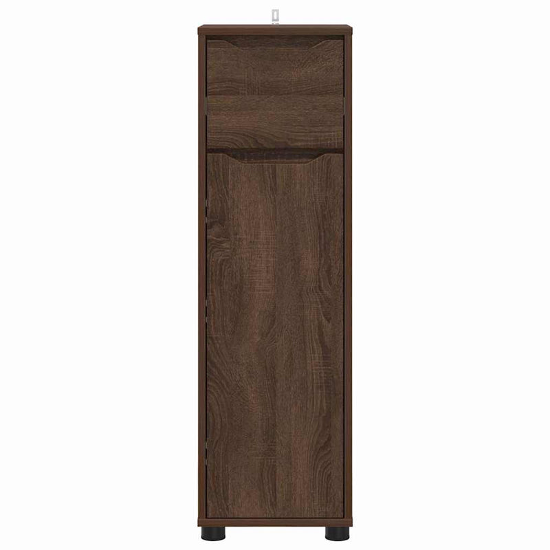 vidaXL Fürdőszoba Székény Barna Tölgy 30,5 x 30 x 101 cm Faanyag