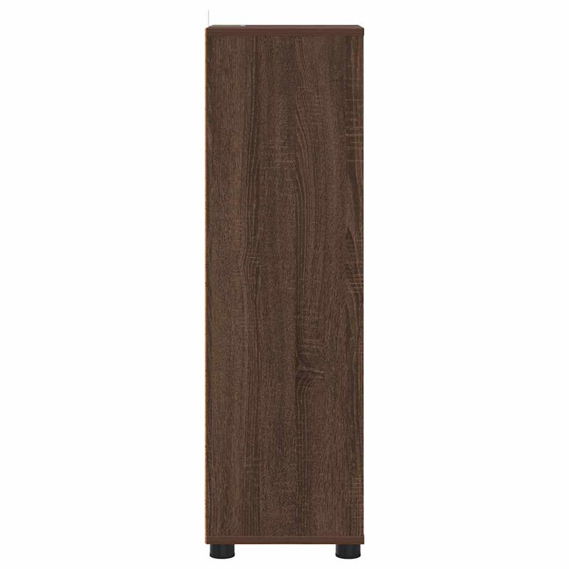 vidaXL Fürdőszoba Székény Barna Tölgy 30,5 x 30 x 101 cm Faanyag