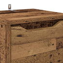 vidaXL Fürdőszoba Székény fiókkal Öreg fa 30,5 x 30 x 101 cm Faanyag