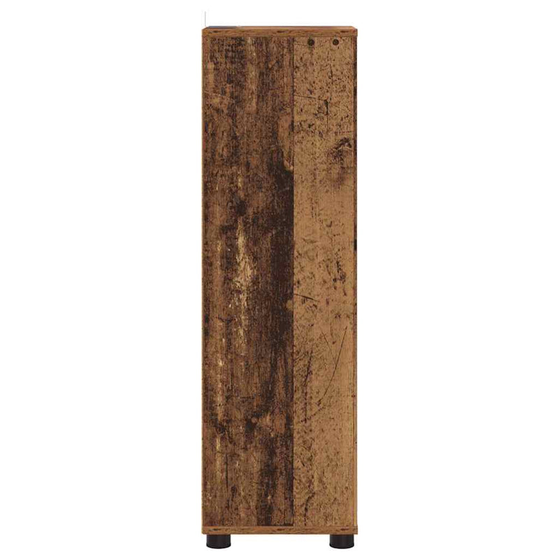 vidaXL Fürdőszoba Székény fiókkal Öreg fa 30,5 x 30 x 101 cm Faanyag