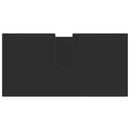 vidaXL Fürdőszoba mosdószekrény ajtóval Fekete 60 x 30 x 60 cm Faanyag