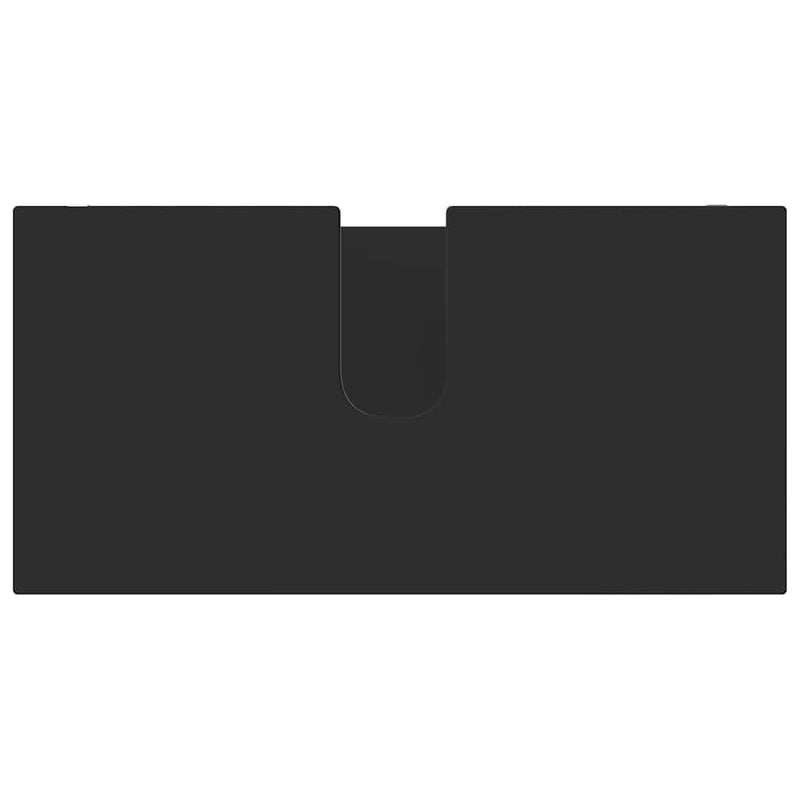 vidaXL Fürdőszoba mosdószekrény ajtóval Fekete 60 x 30 x 60 cm Faanyag