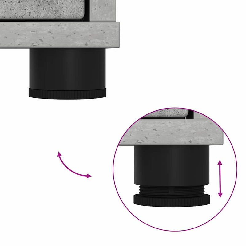 vidaXL Fürdőszoba mosdószekrény Beton Szürke 60 x 30 x 60 cm Faanyag
